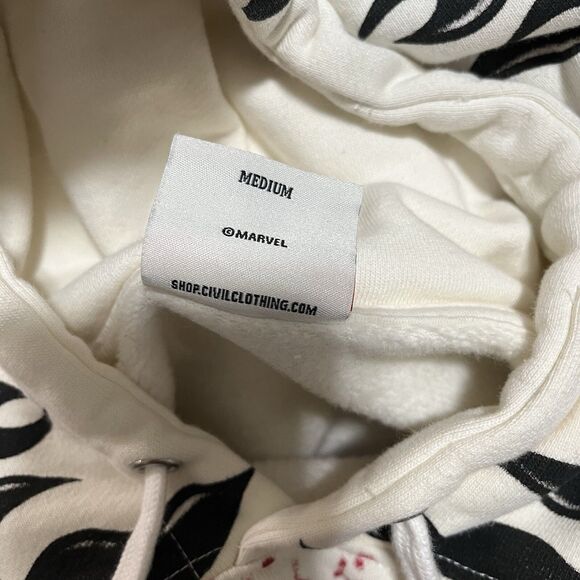 Deadpool Marvel Civil Regime Airbrush Hooded Sweatshirt, Hoodie, Medium, READ - Picture 8 of 12